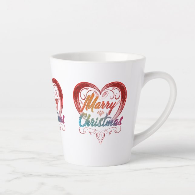 Feliz Navidad Pequeña taza de latte, 12 oz (Derecha)
