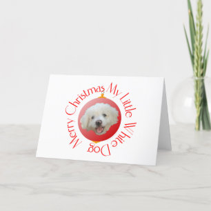 Feliz Navidad Pequeño Perro Blanco