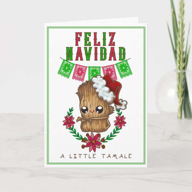 Feliz Navidad - Pequeño Tamale Español/Inglés Text (Anverso)