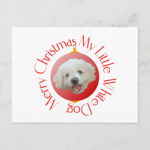 Feliz Navidad Perrito Blanco