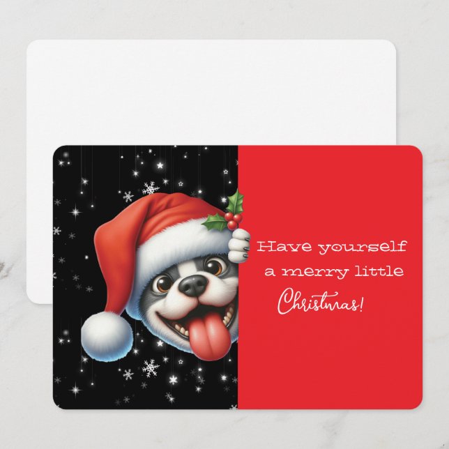 Feliz Navidad Perrito Sonriente (Anverso / Reverso)