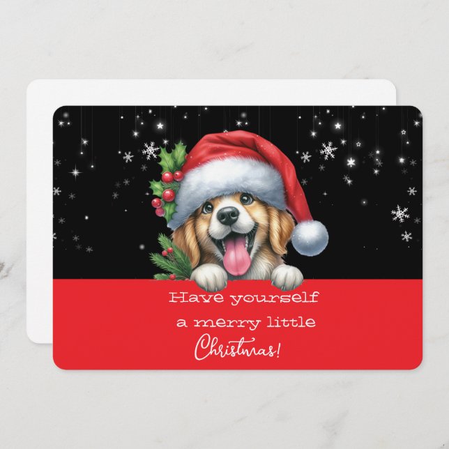 Feliz Navidad Perrito Sonriente (Anverso / Reverso)