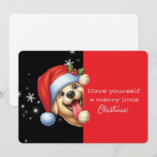 Feliz Navidad Perrito Sonriente (Anverso / Reverso)