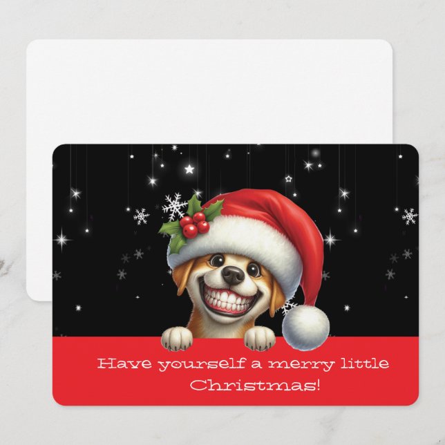 Feliz Navidad Perrito Sonriente (Anverso / Reverso)