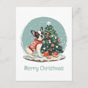 Feliz Navidad perro Boston Terrier