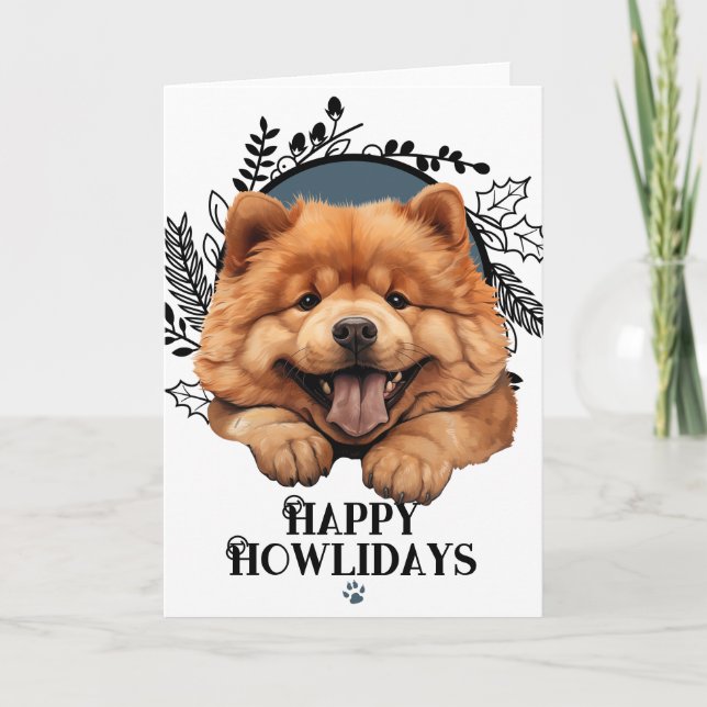 Feliz Navidad Perro Chow Chow (Anverso)