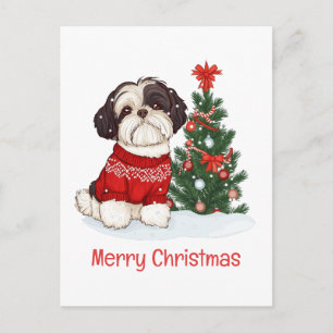 Feliz Navidad Perro Shih Tzu