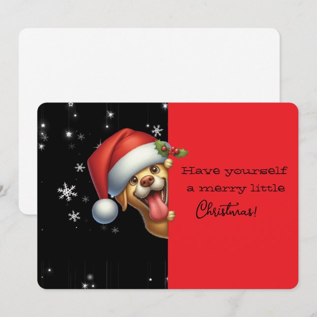 Felíz Navidad Perro Sonriente (Anverso / Reverso)