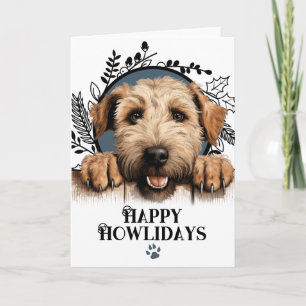 Feliz Navidad Perro Terrier de Trigo Howlidays