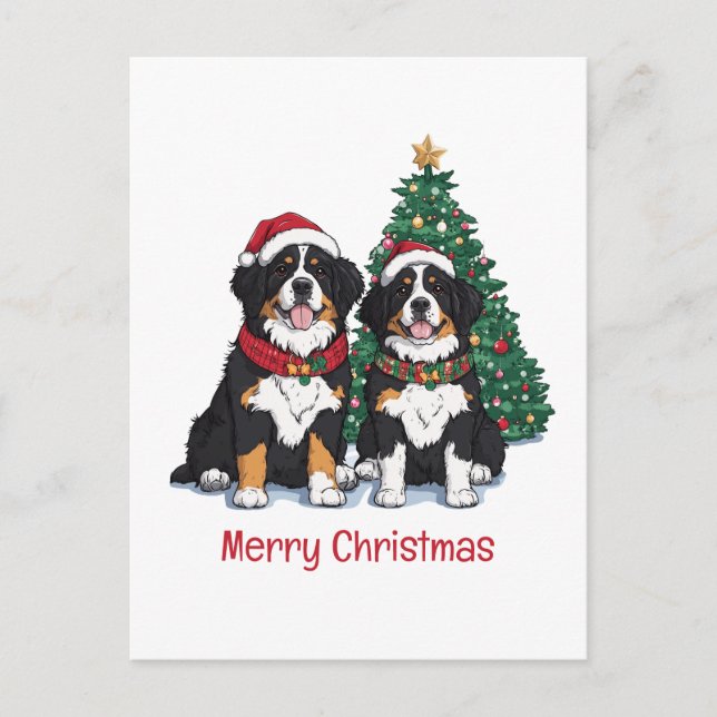 Feliz Navidad Perros de Montaña de Berna (Anverso)