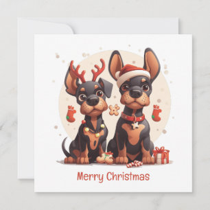 Feliz Navidad Perros Dobermann