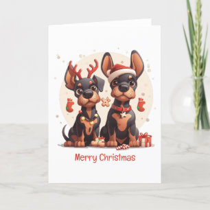 Feliz Navidad Perros Dobermann