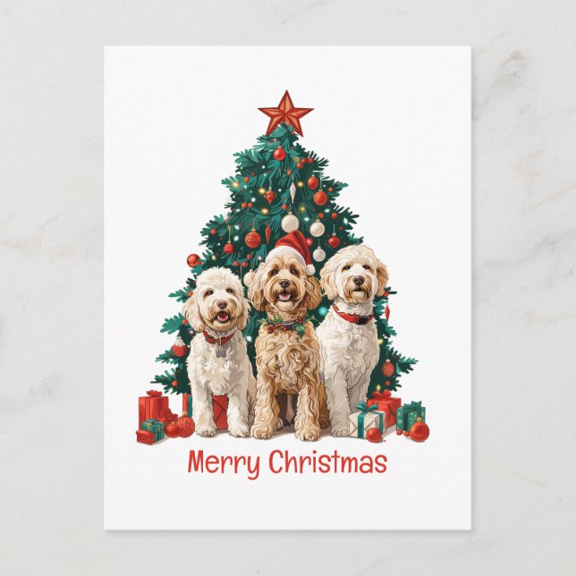 Feliz Navidad Perros Goldendoodle (Anverso)