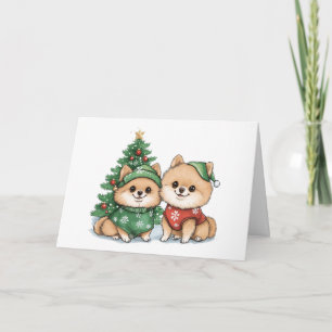 Feliz Navidad Perros Pomerania