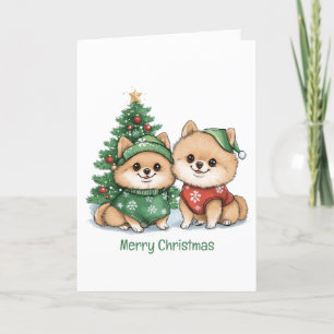 Feliz Navidad Perros Pomeranos