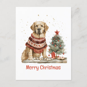 Feliz Navidad Perros recuperadores de oro