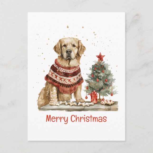 Feliz Navidad Perros recuperadores de oro (Anverso)
