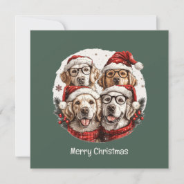 Feliz Navidad Perros recuperadores de oro