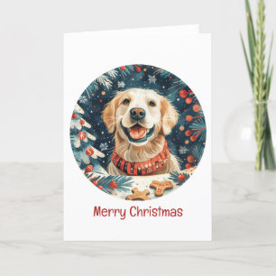 Feliz Navidad Perros recuperadores de oro