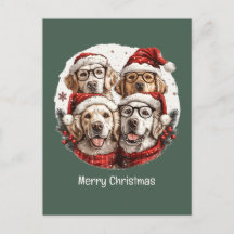 Feliz Navidad Perros recuperadores de oro