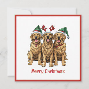 Feliz Navidad Perros recuperadores de oro