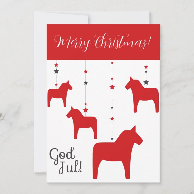 ¡Feliz Navidad personalizada! Caballo de Dala de N (Anverso)