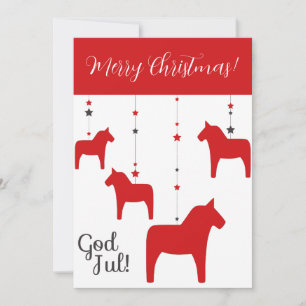 ¡Feliz Navidad personalizada! Caballo de Dala de N