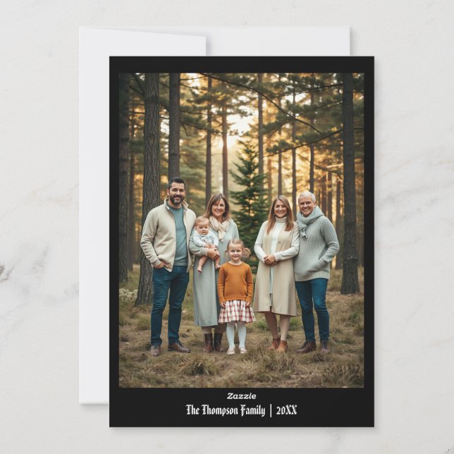 Feliz Navidad personalizada negro (Reverso)