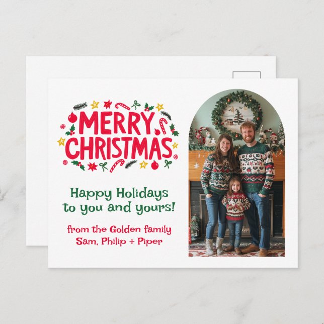 FELIZ NAVIDAD PERSONALIZADO Arch FOTOS navideñas (Anverso / Reverso)