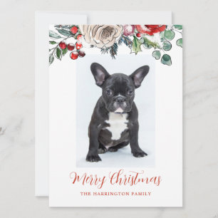 Feliz Navidad personalizado cachorro Bulldog Franc