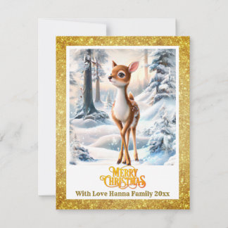 Feliz Navidad Personalizado Ciervo Bebé Lindo