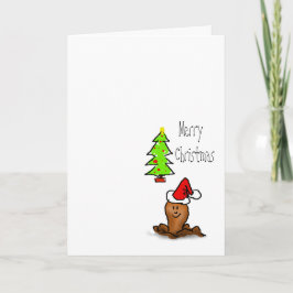 Feliz Navidad personalizado gusano frente al árbol