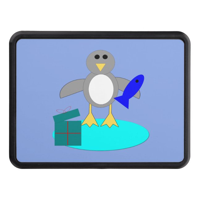 Feliz Navidad Pesca Pingüino Cubierta de Brujas (Anverso)