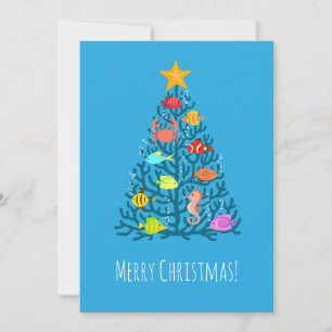 Feliz Navidad Pescado tropical submarino de coral