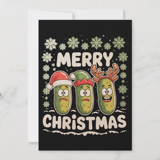 Feliz Navidad Pickle Lover Xmas Luces feas (Anverso)