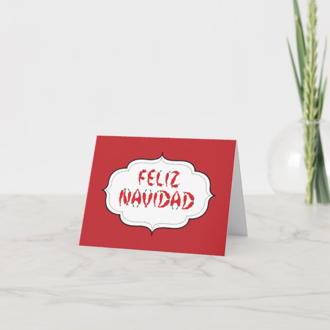Feliz Navidad Pimiento Rojo Chile (Anverso)