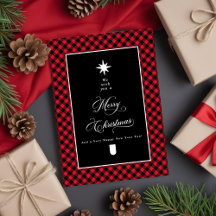 Feliz Navidad Pizarra Cuadro de Plaid Granja