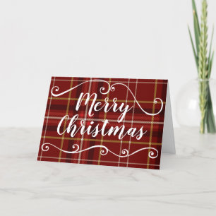 Feliz Navidad Plantado Oro Rojo Patrón Blanco