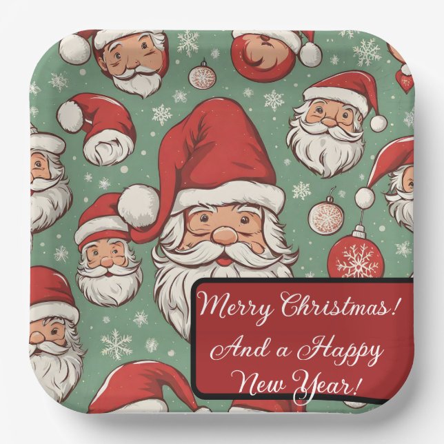 ¡Feliz Navidad! Platos de Papel (Anverso)