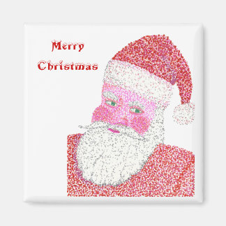 Feliz Navidad, Pointillism Santa imanes