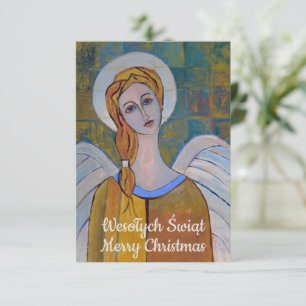 Feliz Navidad polaca Wesołych Świąt Angel