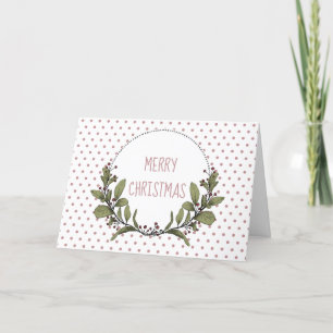 Feliz Navidad Polka Dot Mistletoe Wreath