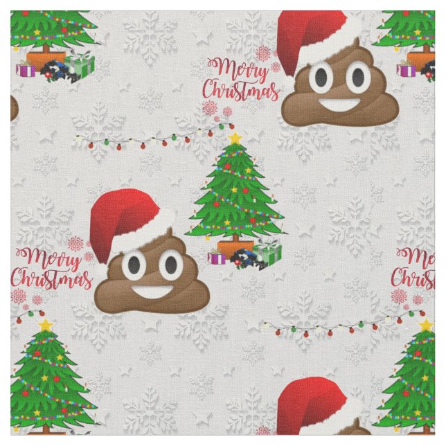 Feliz Navidad, poo tela de emoji (De cerca)