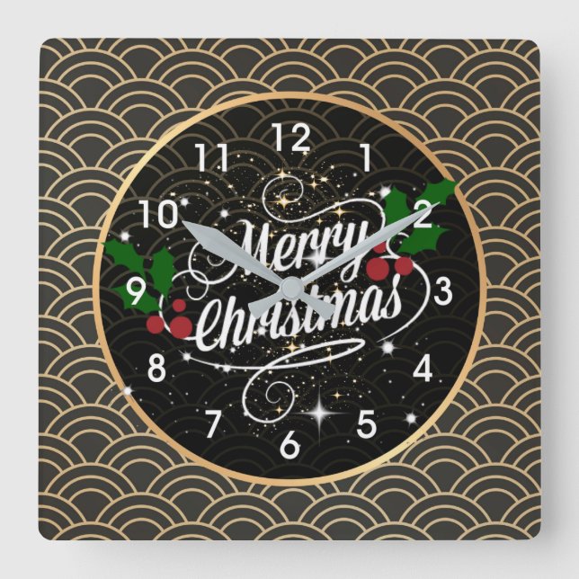 Feliz Navidad, popular reloj de pared acrílico (Anverso)