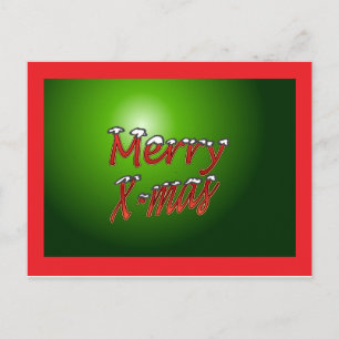 Feliz Navidad postal Green