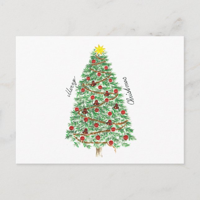 Feliz Navidad postal mágica de vacaciones (Anverso)