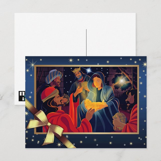 Feliz Navidad. Postales de la escena de la nativid (Anverso / Reverso)