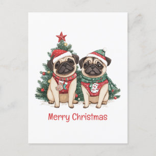 Feliz Navidad Pug Dogs