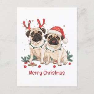 Feliz Navidad Pug Dogs
