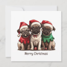 Feliz Navidad Pug Dogs